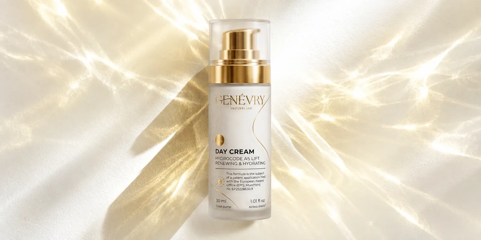 GENÉVRY Hydrocode A5 Lift day cream in golden light – Swiss anti-aging skincare