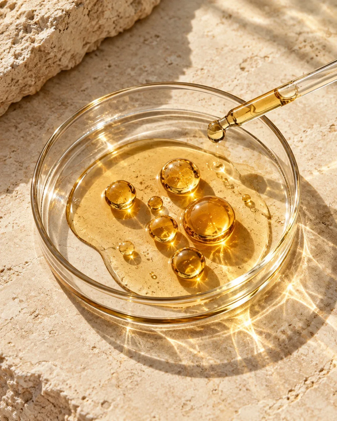 Liposomal retinol – artistic laboratory still life