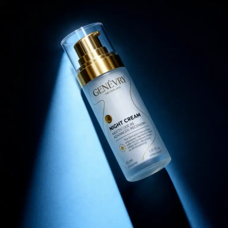 Retinol para principiantes: la crema de noche Nocticode R5 en un haz de luz azul
