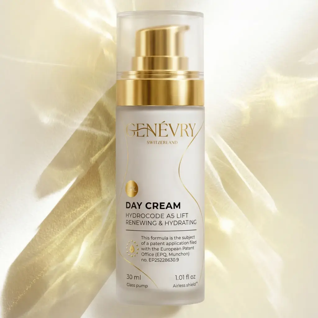 Anti-Aging Morgenroutine — GENÉVRY Hydrocode A5 Lift Tagescreme im Morgenlicht